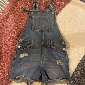 Girls old nave bib shorts